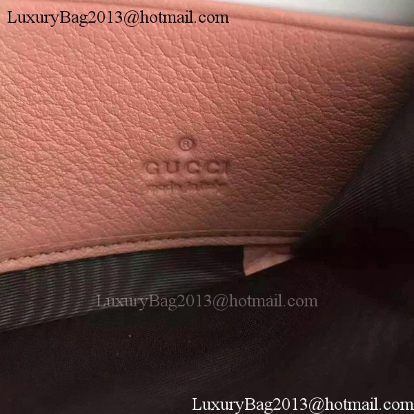 Gucci Leather Zip Around Wallet 456117 Pink