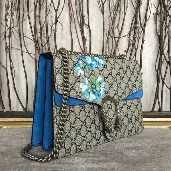 Gucci Dionysus GG Canvas Shoulder Bag 400235 Blue