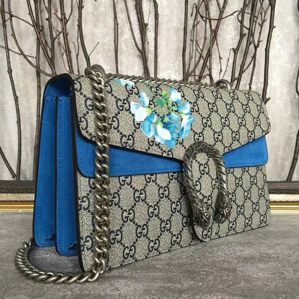 Gucci Medium Dionysus GG Canvas Shoulder Bag 400249 Blue