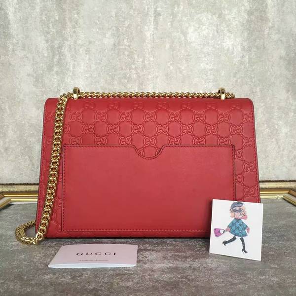 Gucci Padlock Series Gucci Signature Shoulder Bag 409486 Red