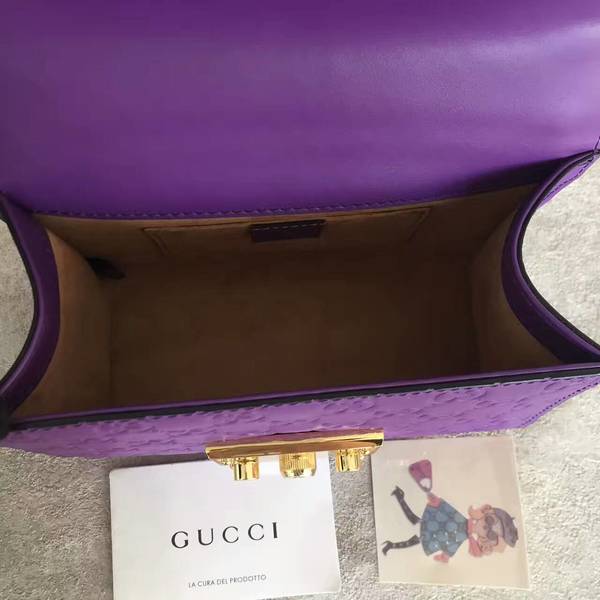 Gucci Padlock Gucci Signature Mini Shoulder Bag 409487A Purple