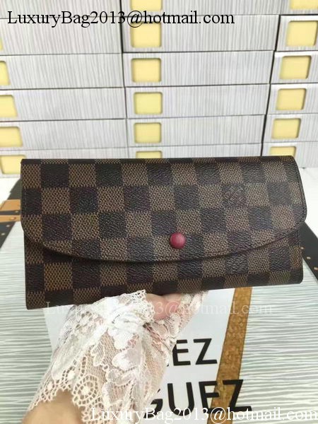 Louis Vuitton Damier Ebene Canvas Emilie Wallet N60696