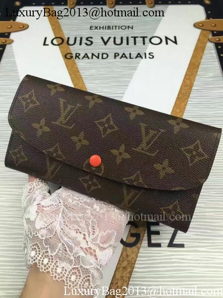 Louis Vuitton Monogram Canvas Emilie Wallet M60696 Orange