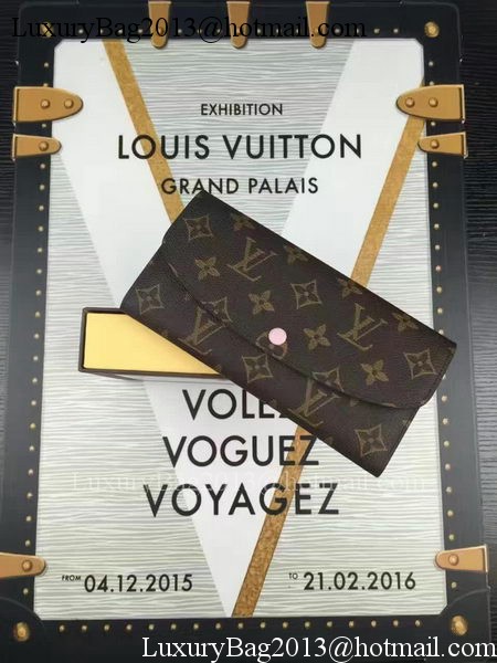 Louis Vuitton Monogram Canvas Emilie Wallet M60696 Pink