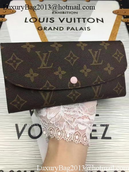 Louis Vuitton Monogram Canvas Emilie Wallet M60696 Pink