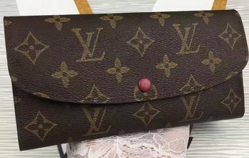 Louis Vuitton Monogram Canvas Emilie Wallet M60696 Wine