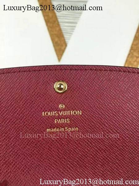 Louis Vuitton Monogram Canvas Emilie Wallet M60696 Wine