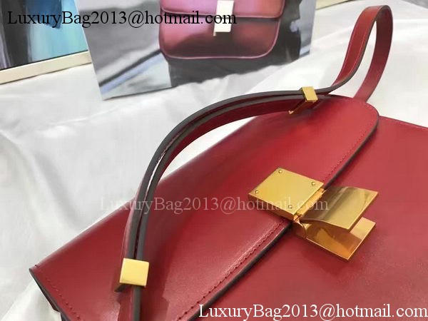 Celine Classic Box Flap Bag Smooth Leather C20447 Red