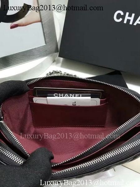 Chanel mini Shoulder Bag Sheepskin Leather A7020 Black