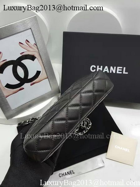 Chanel mini Shoulder Bag Sheepskin Leather A7020 Black