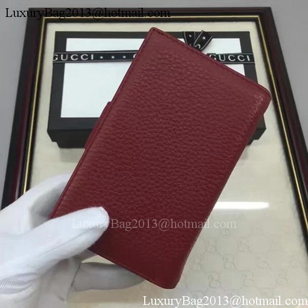 Gucci Calfskin Leagther Wallet 337023 Red