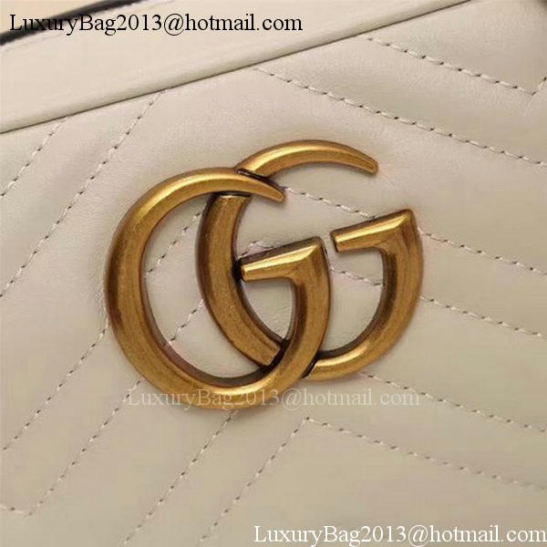 Gucci GG Marmont Matelasse Shoulder Bag 447632 OffWhite