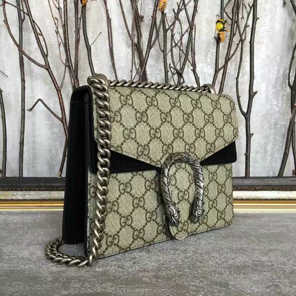 Gucci Mini Dionysus GG Canvas Shoulder Bag 421970 Black