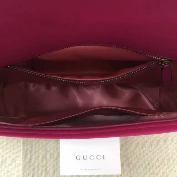 Gucci GG Suede Leather Shoulder Bag 443496 Wine