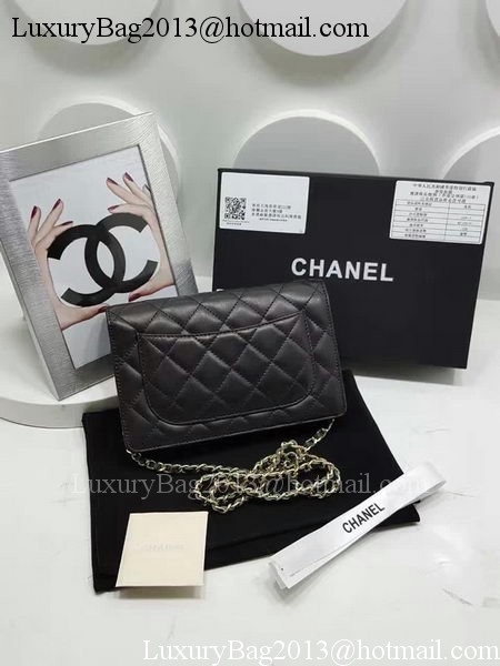 Chanel Original Sheepskin Leather Bi-Fold Wallet A32257 Black