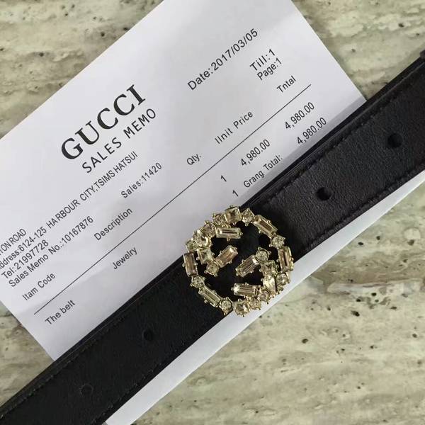 Gucci Original Calf Leather 2.5CM Belt 68883C