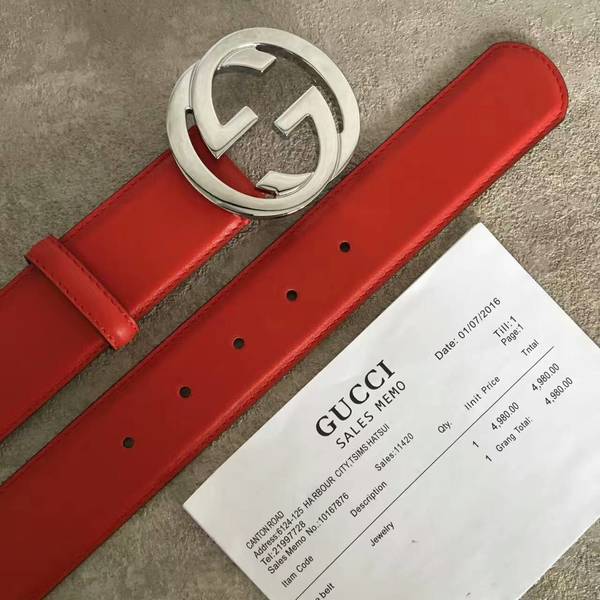 Gucci Original Calf Leather 3.5CM Belt 68884E