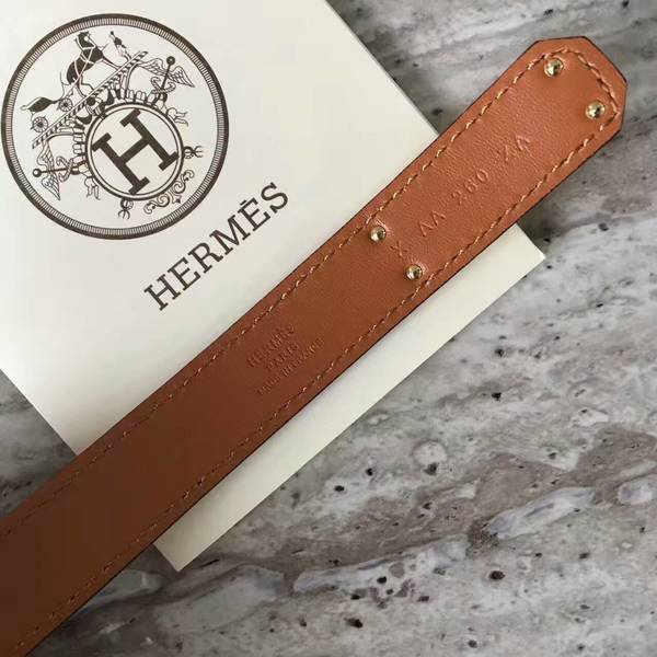 HERMES 1.7cm Original Leather Female Belt 17414a