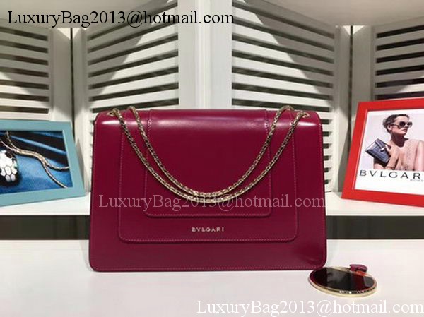 BVLGARI Medium Shoulder Bag Calfskin Leather BG2281 Purple