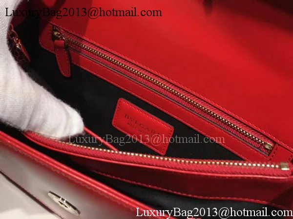 BVLGARI Medium Shoulder Bag Calfskin Leather BG2281 Red