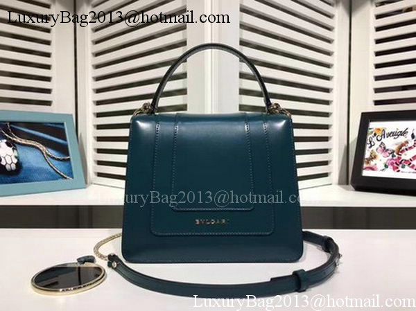 BVLGARI Serpenti Forever Bag Patent Leather BG2280 Blue