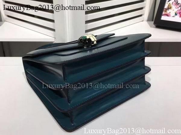 BVLGARI Serpenti Forever Bag Patent Leather BG2280 Blue