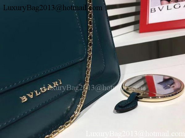 BVLGARI mini Shoulder Bag Calfskin Leather BG2282 Blue