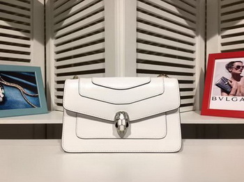 BVLGARI mini Shoulder Bag Calfskin Leather BG2282 White