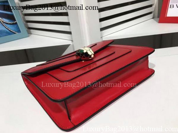 BVLGARI mini Shoulder Bag Calfskin Leather BG2283 Red