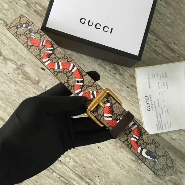 Gucci 4.0cm Original Suede Leather Belt 17418D