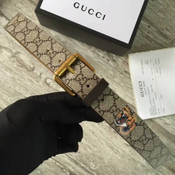 Gucci 4.0cm Original Suede Leather Belt 17418E