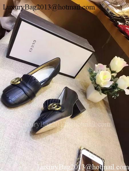 Gucci Casual Shoes Leather GG1127 Black