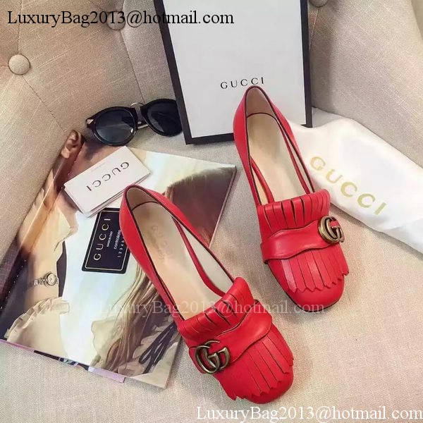 Gucci Casual Shoes Leather GG1127 Red