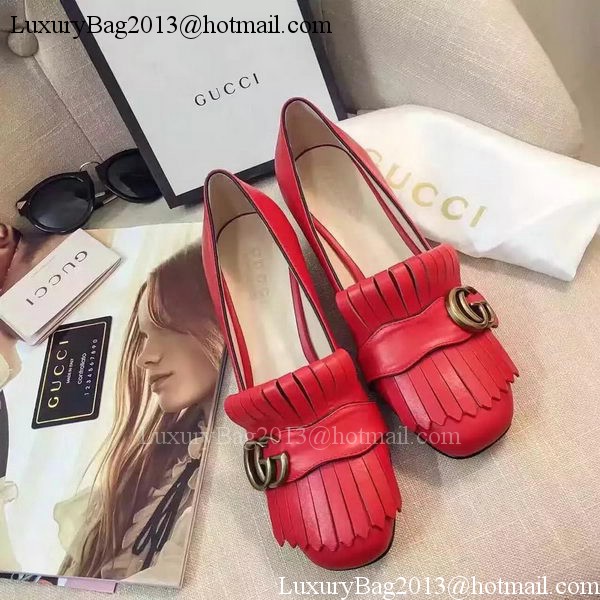 Gucci Casual Shoes Leather GG1127 Red