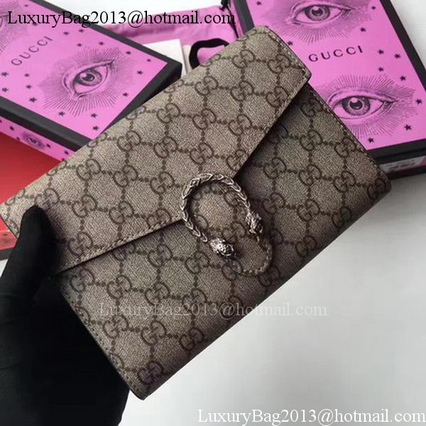 Gucci Dionysus GG Supreme Shoulder Bag 401231 Apricot&red