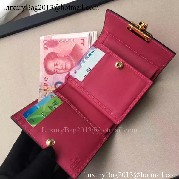 Gucci GG Supreme Canvas Padlock Wallet 453155 Red