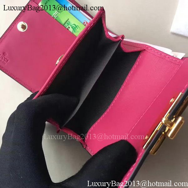 Gucci GG Supreme Canvas Padlock Wallet 453155 Red