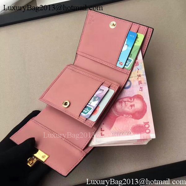 Gucci Signature Leather Padlock Wallet 453155 Pink