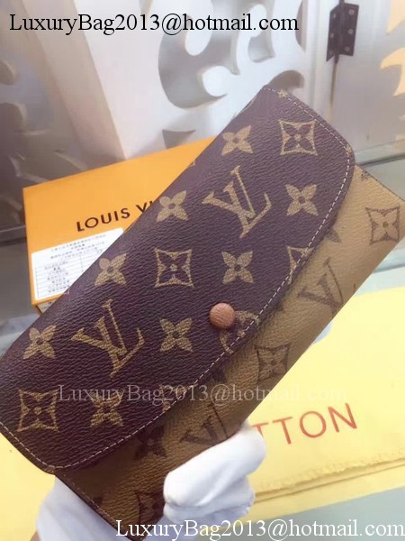 Louis Vuitton Monogram Canvas Emilie Wallet M60136 Brown