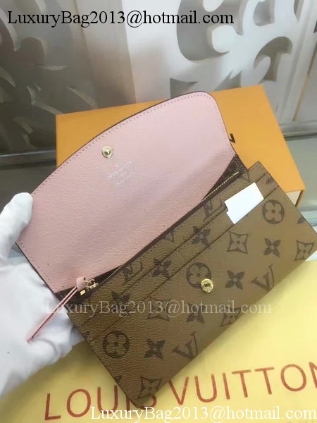 Louis Vuitton Monogram Canvas Emilie Wallet M60136 Pink