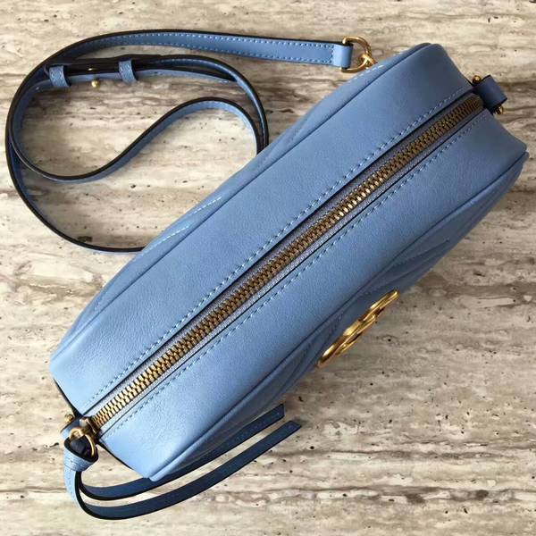 Gucci GG Marmont Matelasse Shoulder Bag 447632A Blue