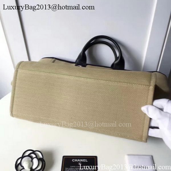 Chanel Large Canvas Tote Shopping Bag CHA1679 Apricot