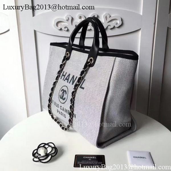 Chanel Large Canvas Tote Shopping Bag CHA1679 Grey