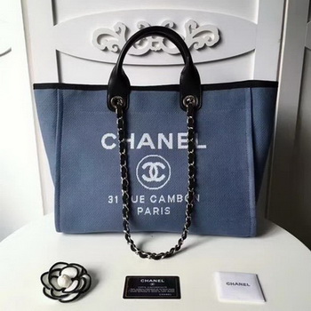 Chanel Large Canvas Tote Shopping Bag CHA1679 Royal