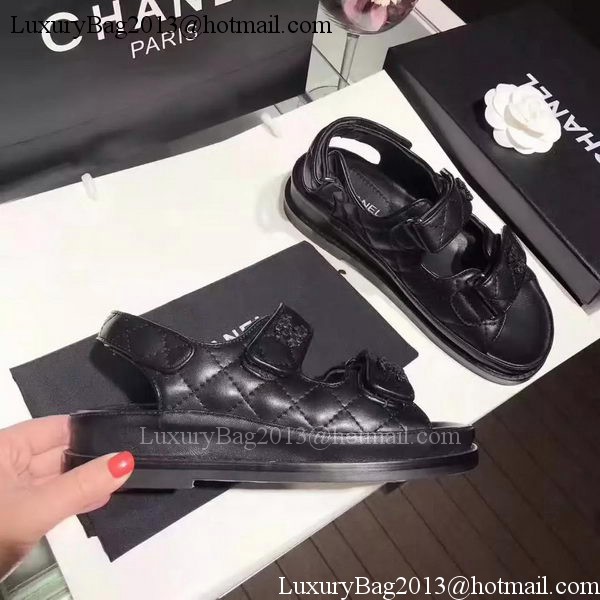 Chanel Sandal Leather CH2090 Black