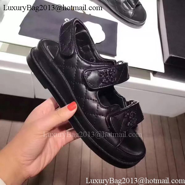 Chanel Sandal Leather CH2090 Black