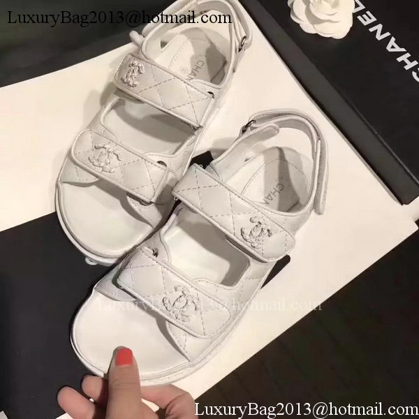 Chanel Sandal Leather CH2090 White