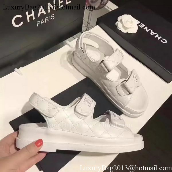 Chanel Sandal Leather CH2090 White