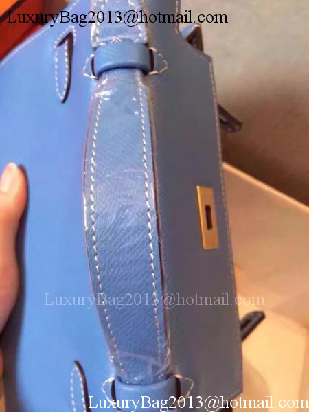 Hermes Kelly 22cm Tote Bag Original Leather KL22 Blue