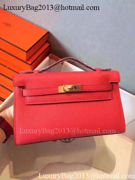 Hermes Kelly 22cm Tote Bag Original Leather KL22 Red